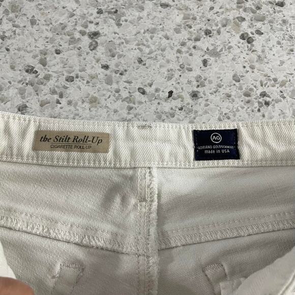 Adriano Goldschmied AG white jeans denim pants 28 like 8 Stilt Roll-up Cigarette - Picture 6 of 15